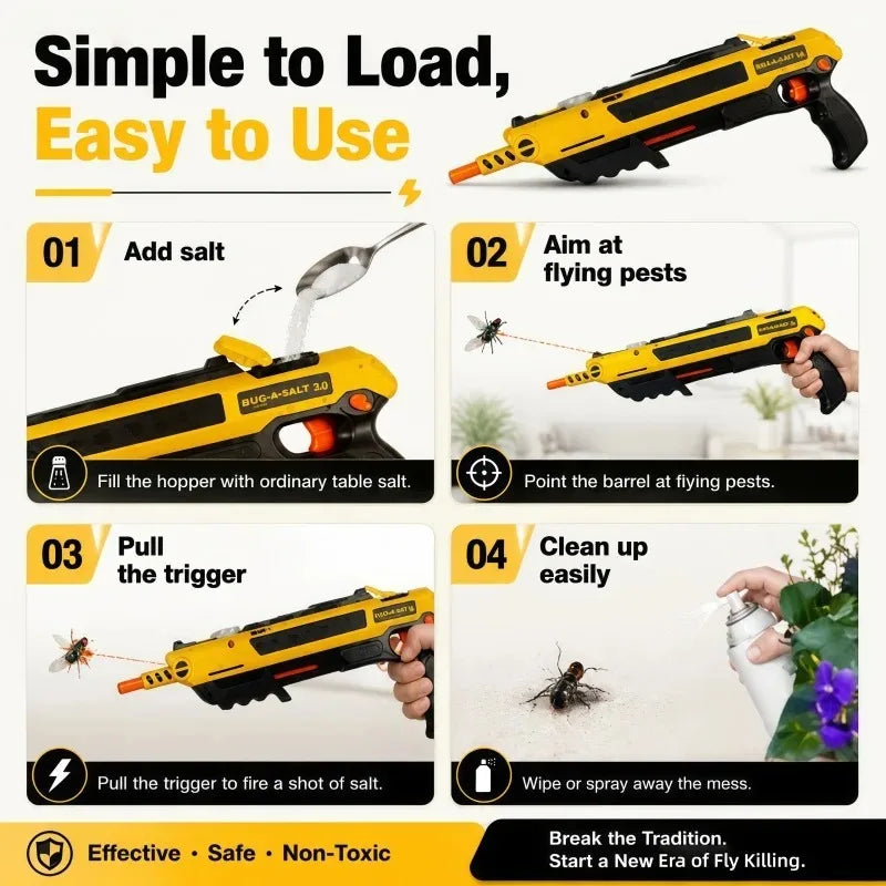 NOCCLILI Salt Shooter Bug Gun 3.0 – Fly & Mosquito Eliminator