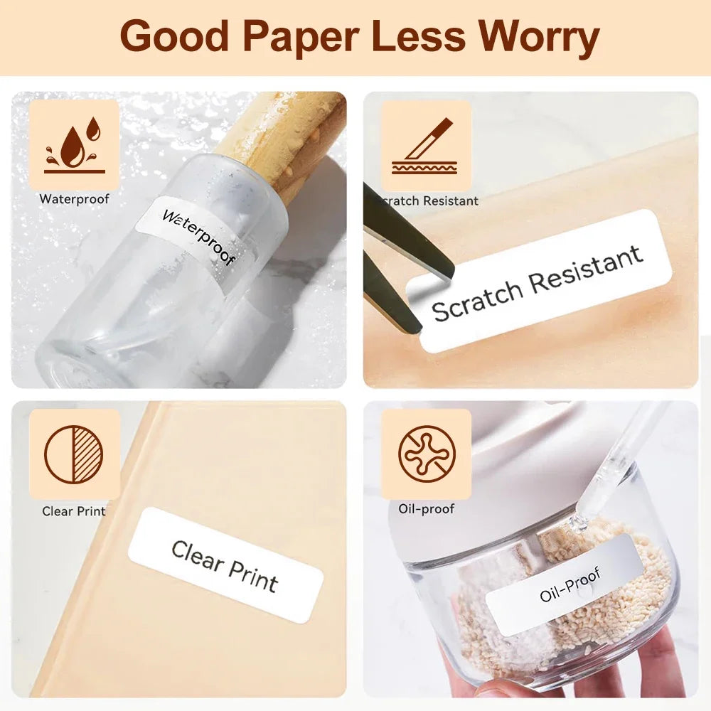 Niimbot Thermal Label Paper Rolls – Waterproof Anti-Oil Stickers