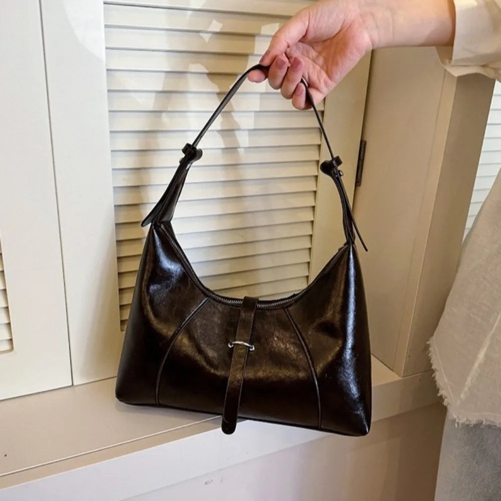 Women's PU Leather Underarm Tote Bag | Large Capacity – Nixie