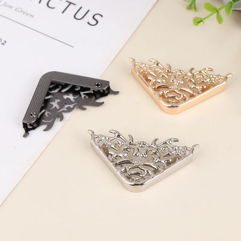 Metal Bag Corner Protectors with Screws – DIY Handbag Hardware
