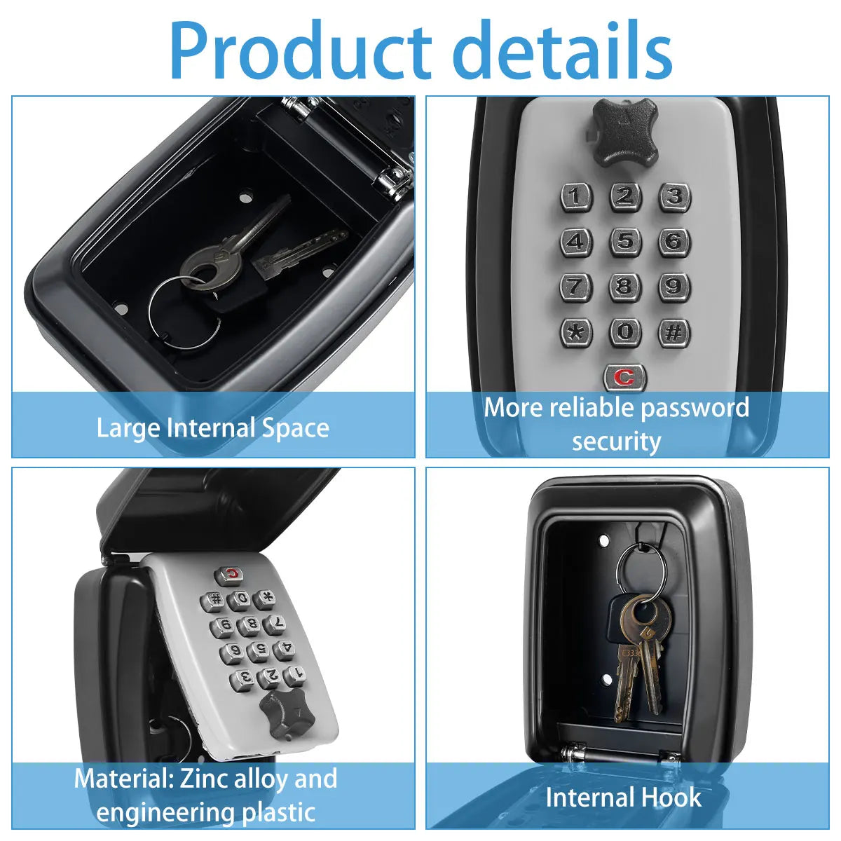 Wall Mount Combination Key Lock Box – Secure Key Storage