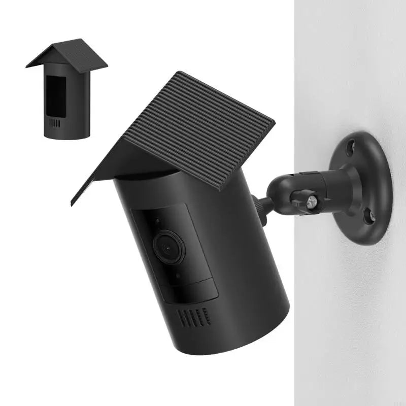 Silicone Camera Cover with Sunshade Roof – All-Weather Black