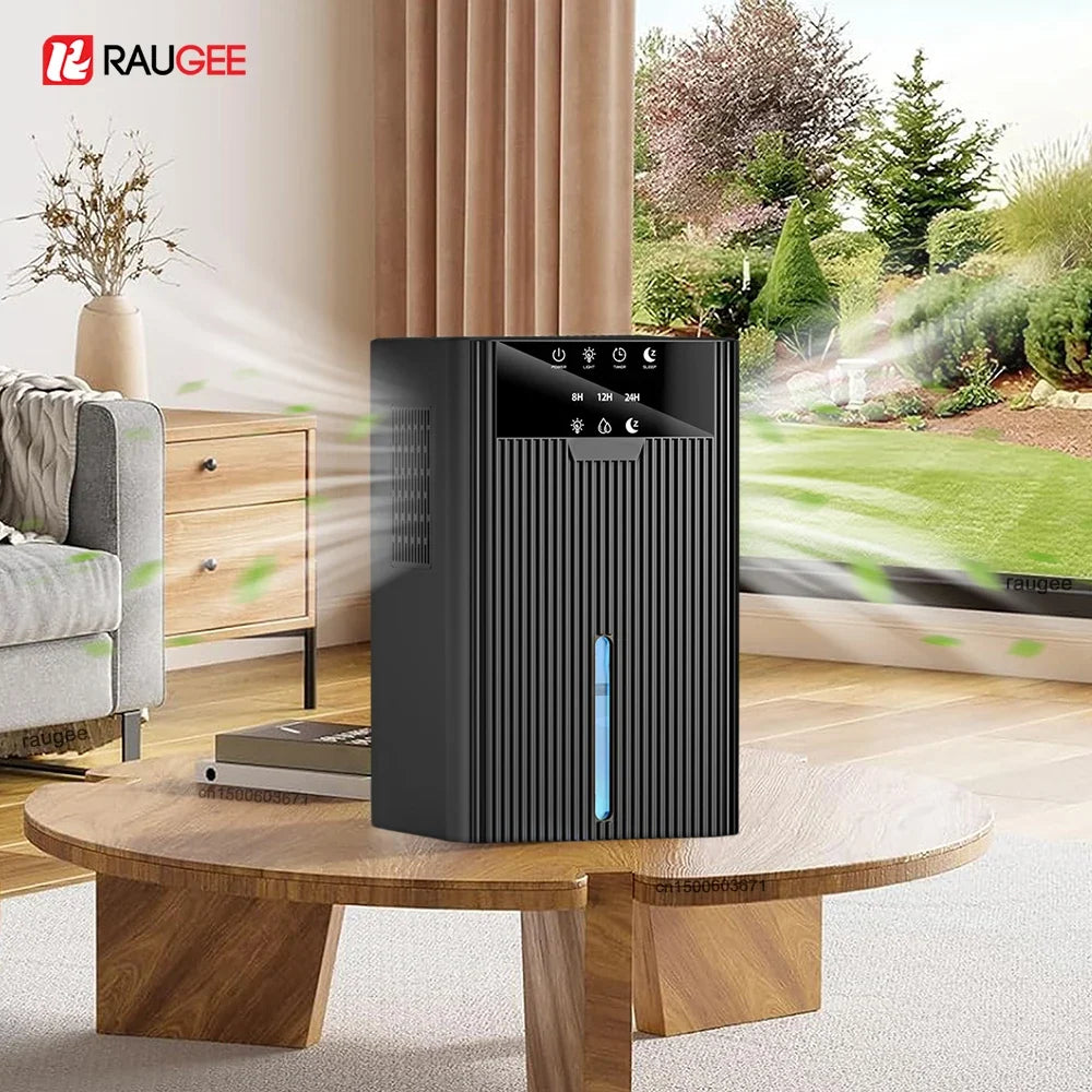 Raugee 2200ml Portable Dehumidifier | Quiet Home Air Dryer