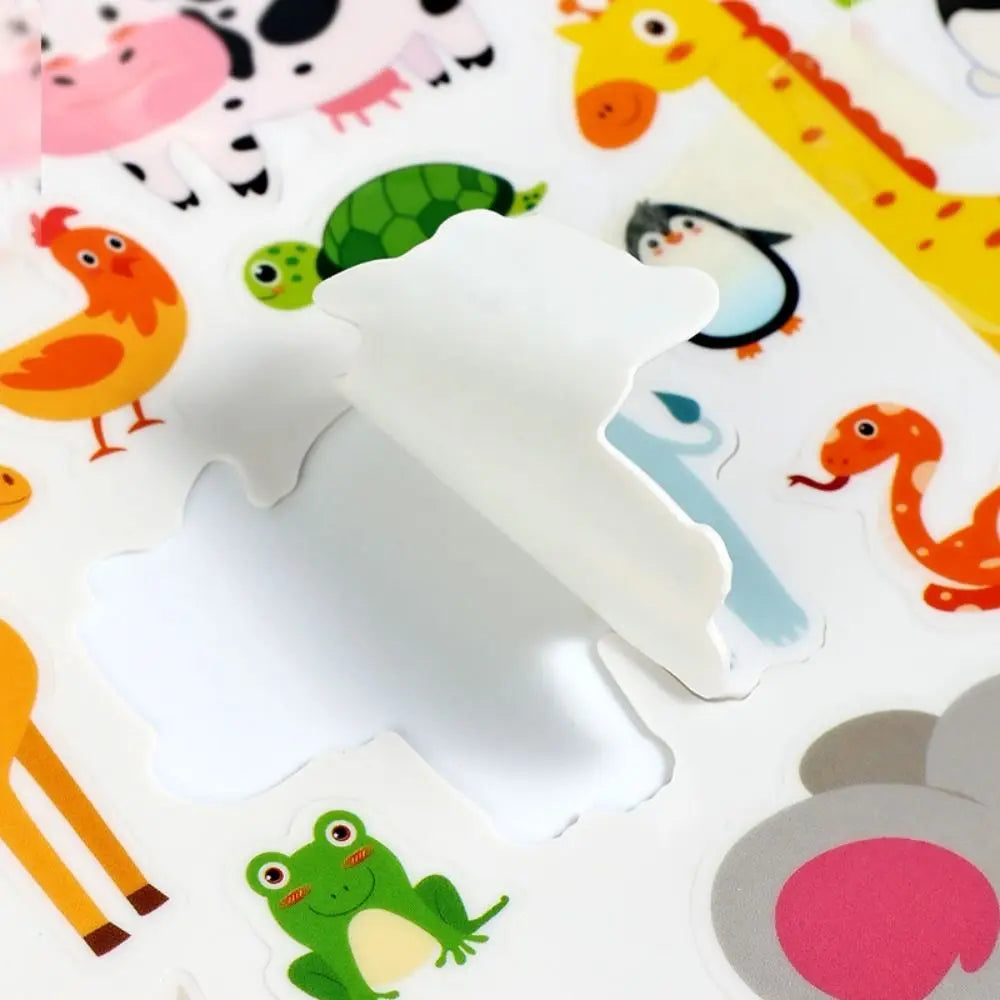 Reusable Jelly Sticker Quiet Book – Animal & Vehicle Puzzle