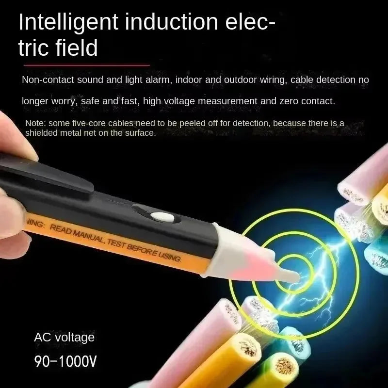 Non-Contact Voltage Tester Pen 90-1000V AC LED & Beep Alert
