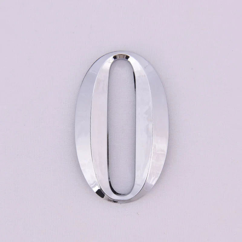 Self-Adhesive Chrome House Door Number Sign Sticker 7x4.5cm