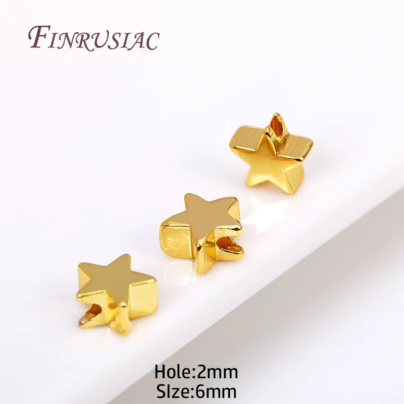 6mm 18K Gold Plated Star Spacer Beads – DIY Jewelry Making
