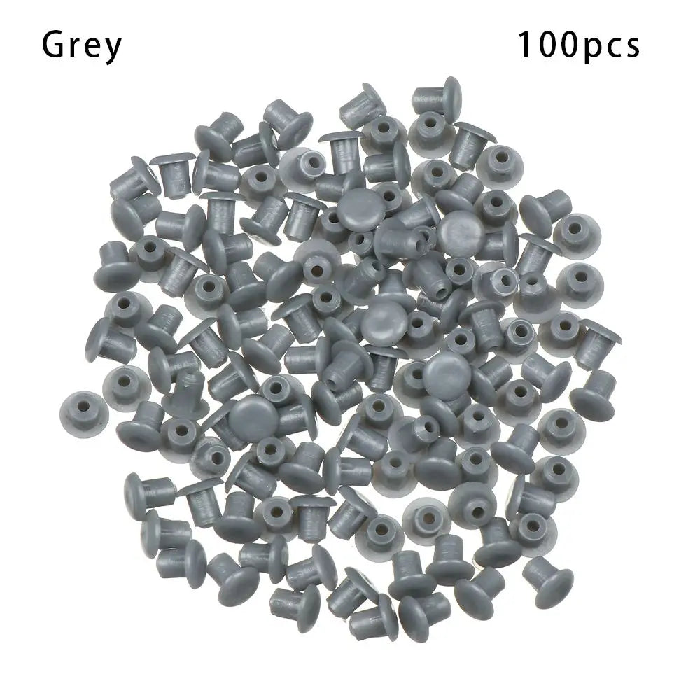 100Pcs Plastic Hole Plugs – Furniture Screw Hole Covers & Caps