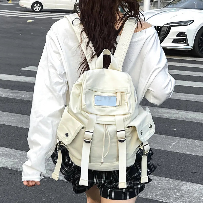 Korean Niche Multi-Pocket Nylon Fashion Backpack | Nixie