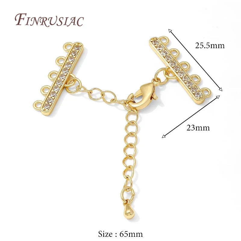 18K Gold Plated Brass Chain Extender – DIY Pearl Necklace Connector