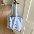 Korean Canvas Tote Bag – Retro Large Capacity Crossbody
