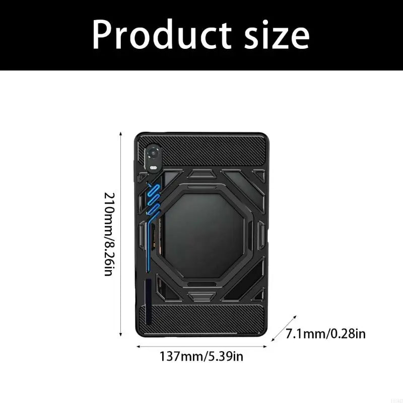 8" Gaming Tablet Case with Hand Grips & Rear Ventilation Cutout
