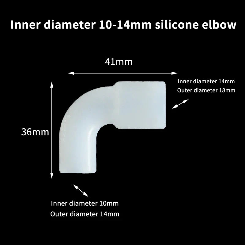 Silicone Elbow Pipe Connector for Garden & Aquarium Tubing
