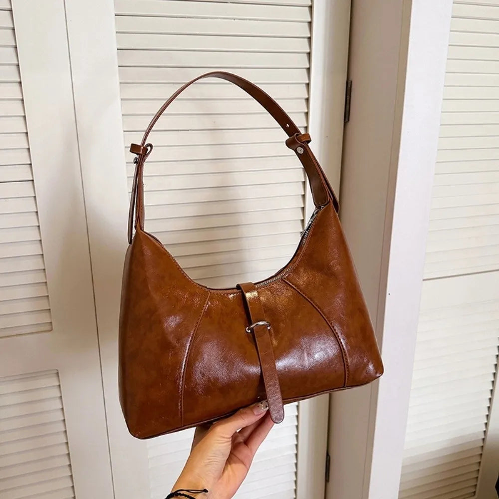 Women's PU Leather Underarm Tote Bag | Large Capacity – Nixie