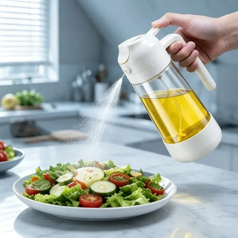 Olive Oil Sprayer Dispenser 2-in-1 Glass Bottle 15.89oz