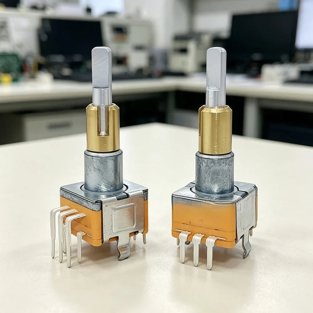 HpLive EC110701N2B Rotary Encoder Dual-Shaft Push Button 2 Pack