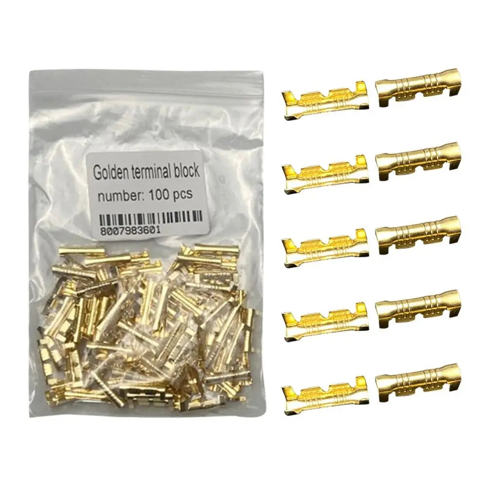 U-Shaped Cold Press Wire Terminal Connectors 50/100/200pcs