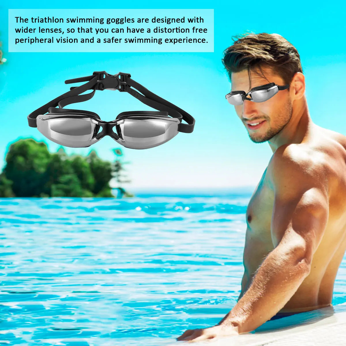 Nixie Swimming Goggles – UV Protection & Anti-Fog Wide View