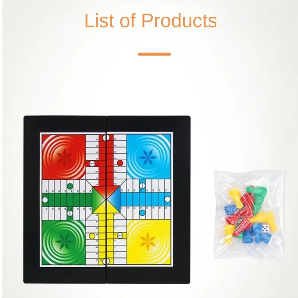 Foldable Ludo & Snake Board Game Set – Kids Family Toy