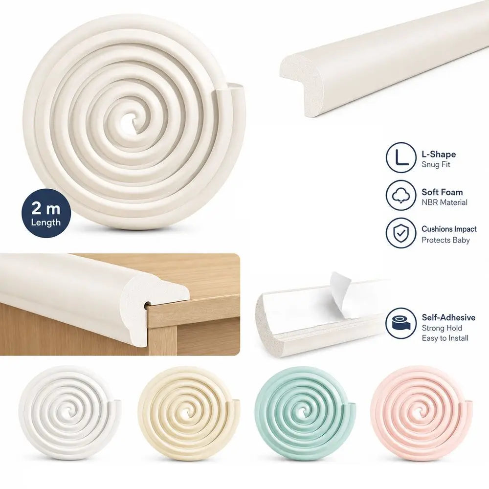NBR L-Shaped Self-Adhesive Edge & Corner Guard Strip 2m