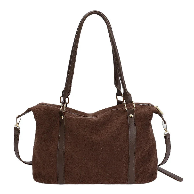 Nixie Retro Suede Women's Crossbody Shoulder Tote Bag