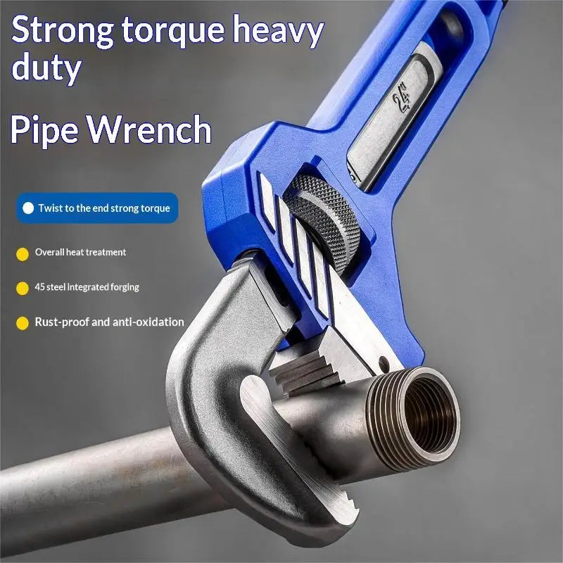 Heavy Duty Adjustable Pipe Wrench Forged Steel Plumbing Spanner