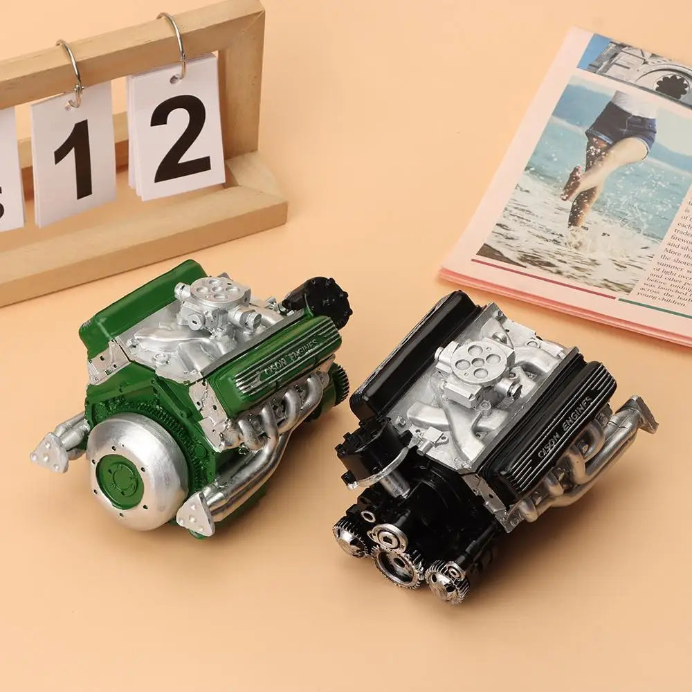 Resin V8 Car Engine Model – DIY Simulation Kit for Adults