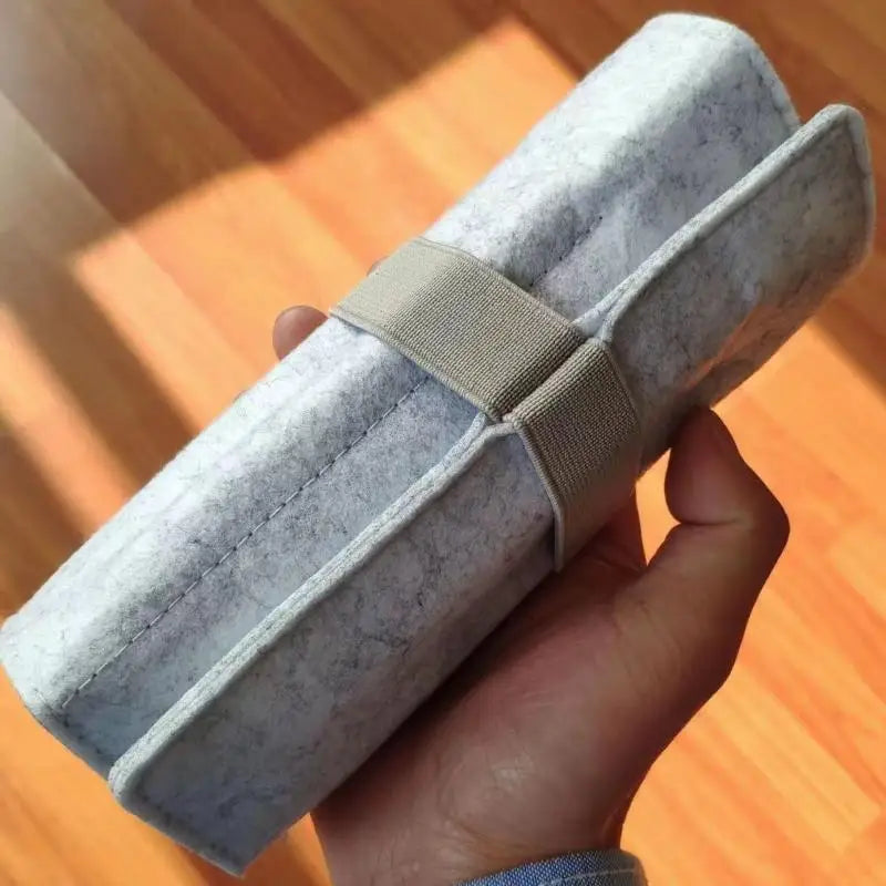 Felt Roll-Up Pen Case – 12-Slot Portable Pen Organizer