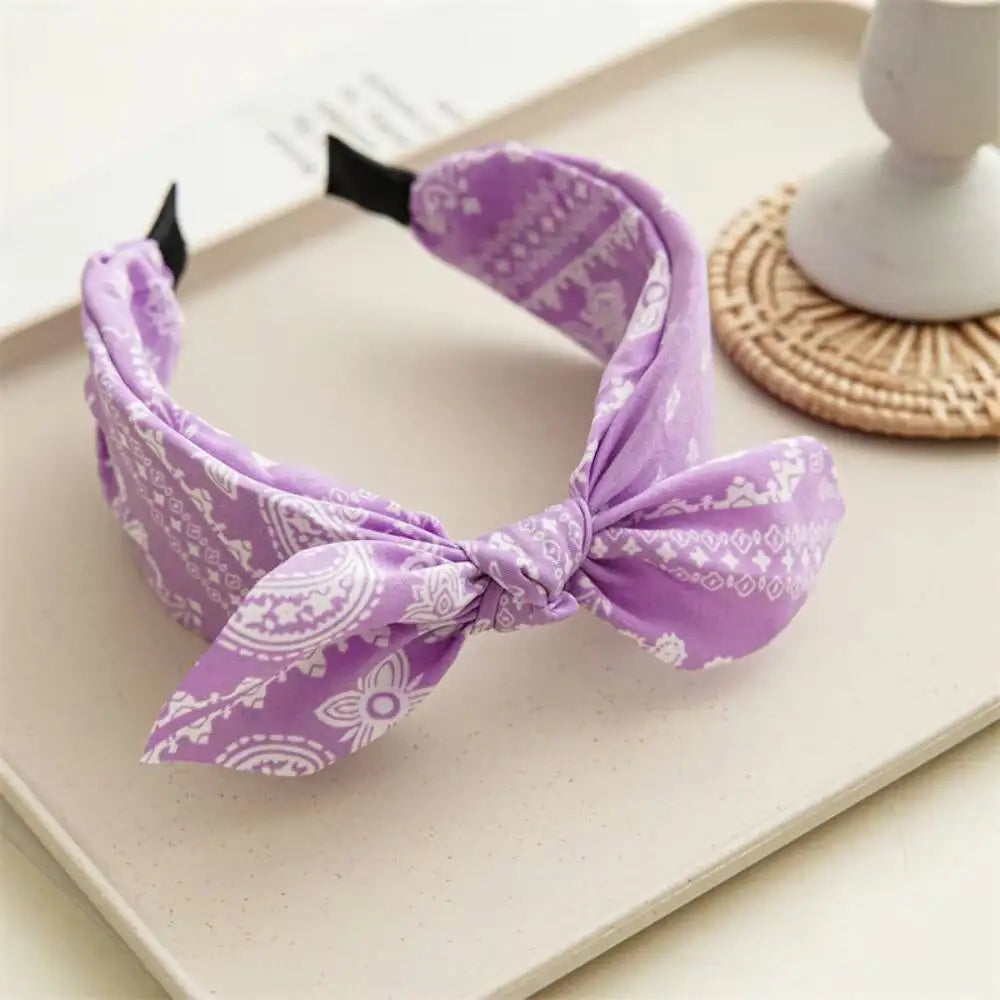 Paisley Cotton Hair Claw Clip with Bow | Women & Girls