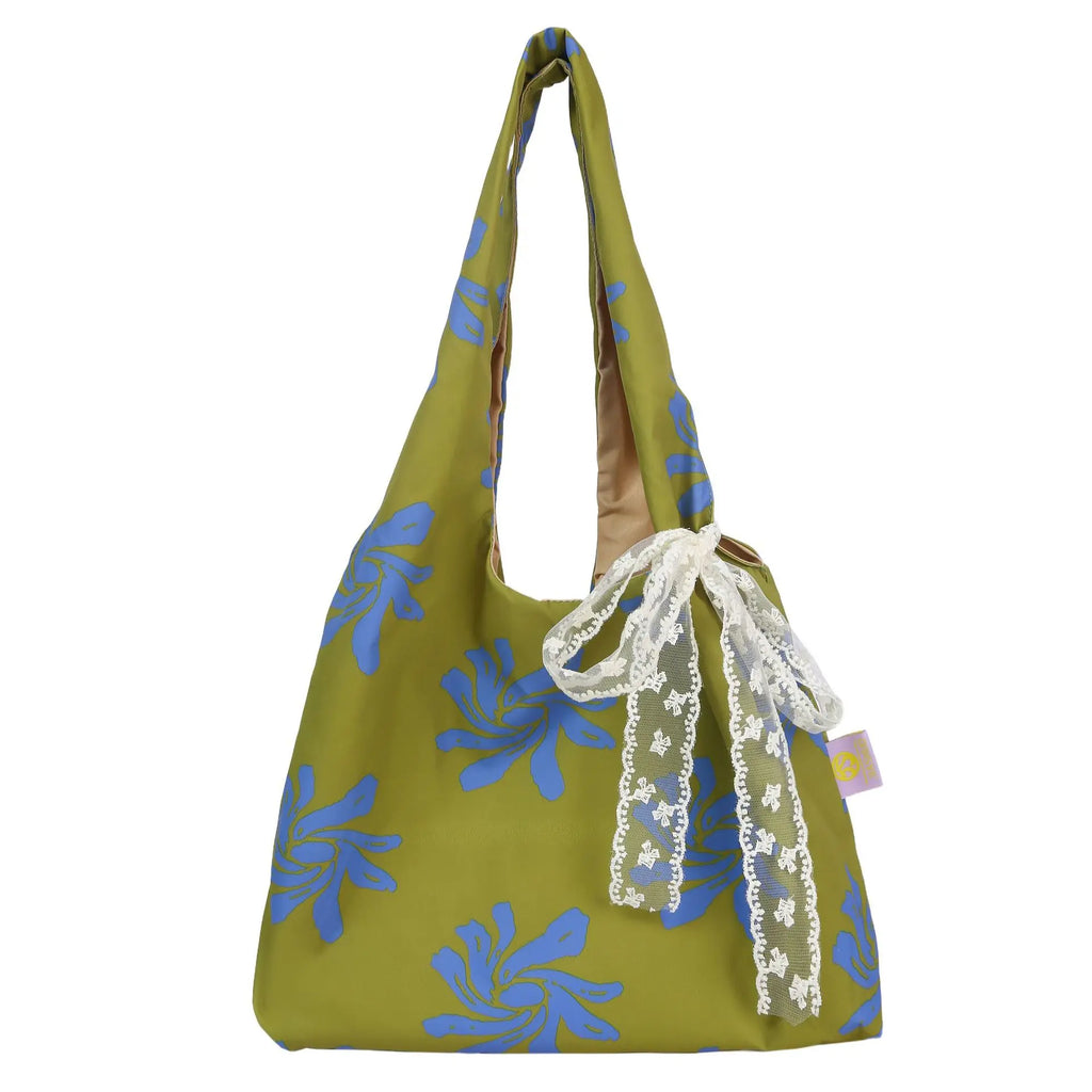 Floral Canvas Shoulder Bag | Large Capacity Women's Beach Tote