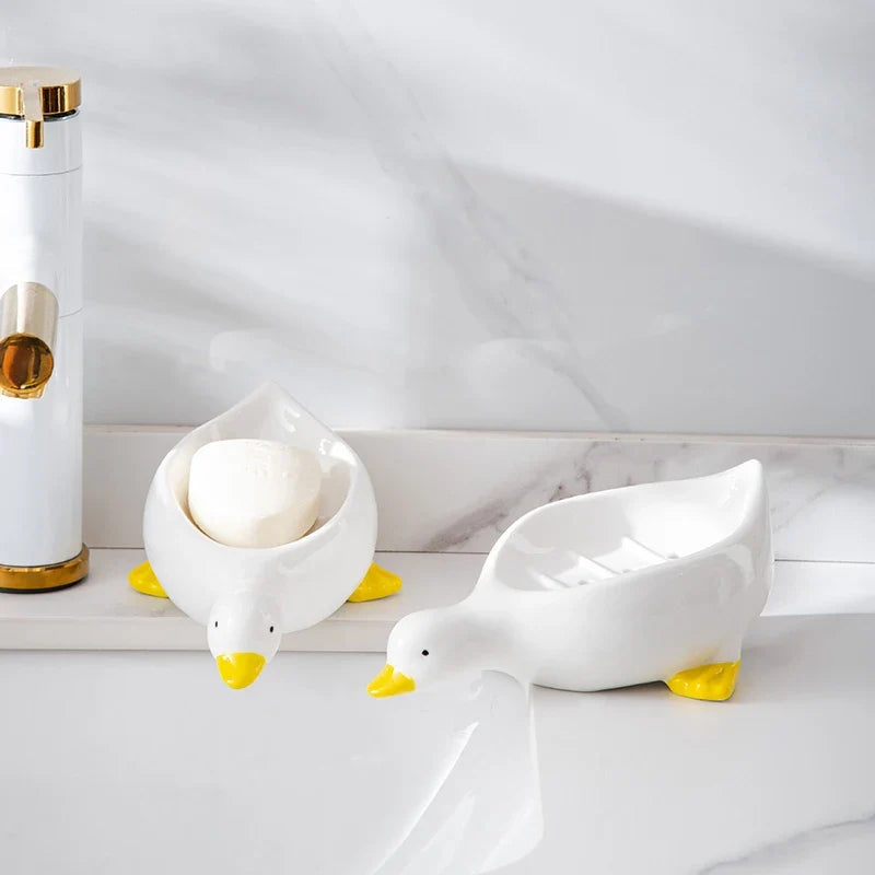 Yellow Duck Soap Dish – Drainable Cartoon Soap Holder