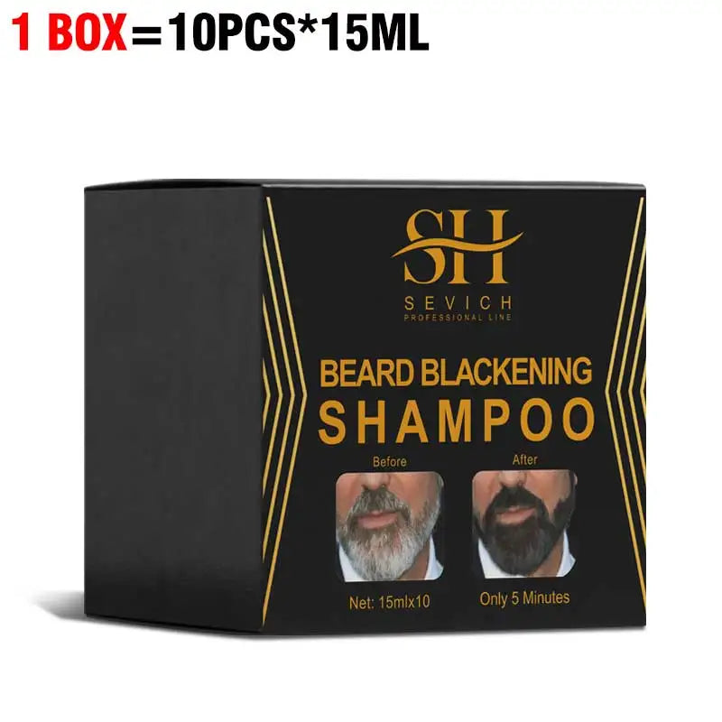 Sevich Black Beard Dye Shampoo | 5-Minute Men's Color