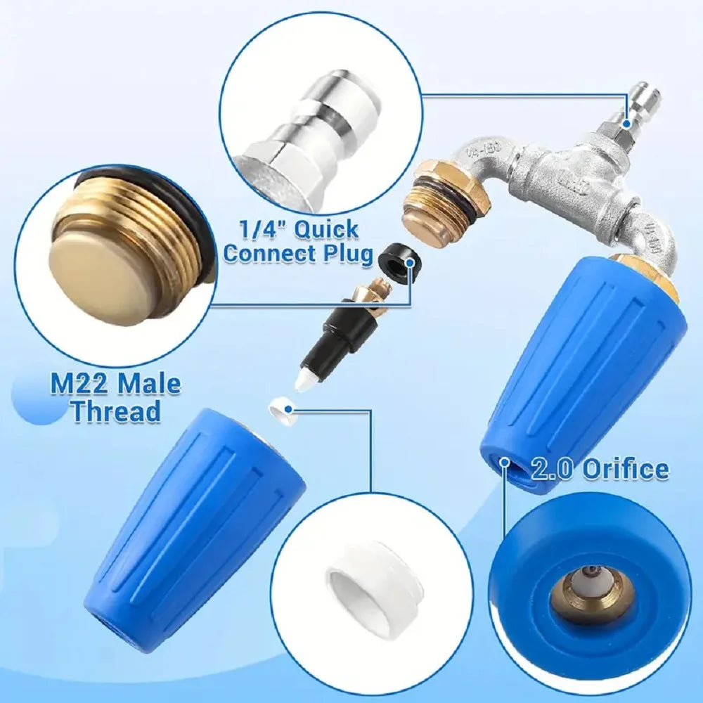 Turbo Aluminum Swivel Nozzle for High Pressure Washers | CE