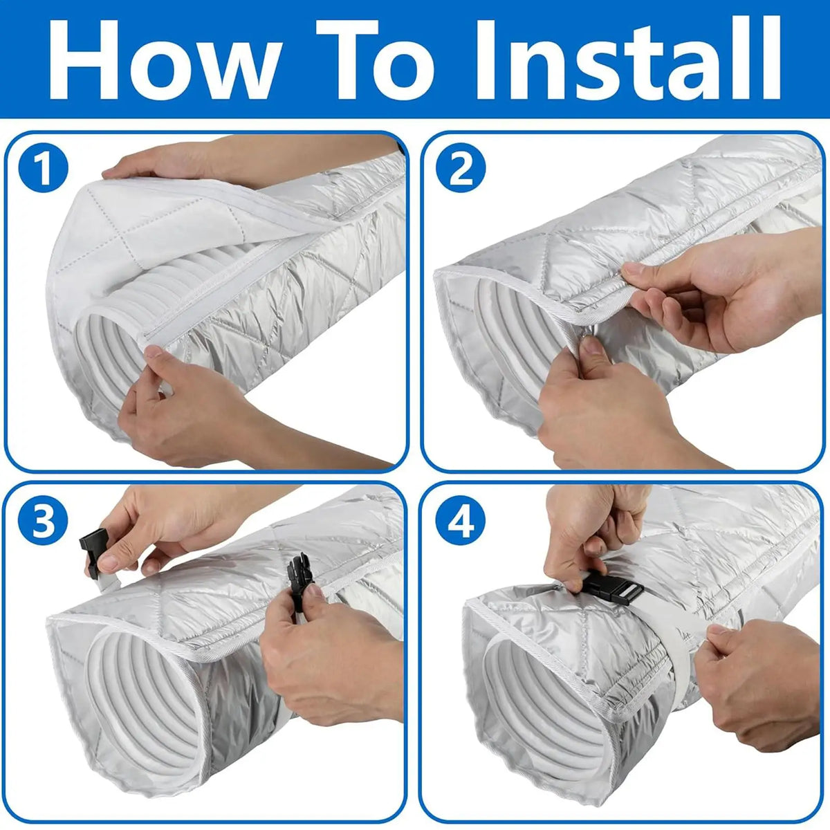 AC Hose Insulation Cover – Quilted Exhaust Tube Wrap