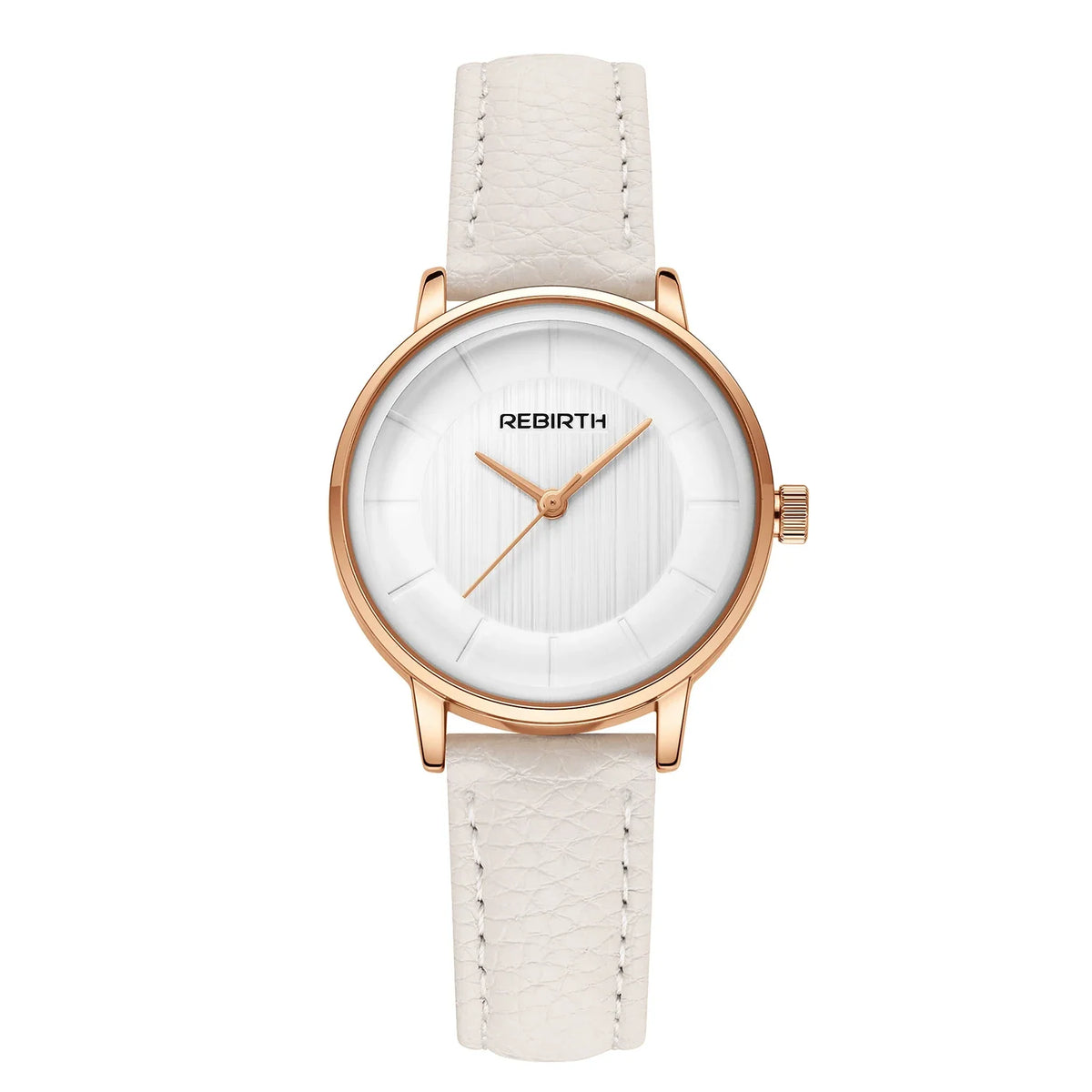 REBIRTH Square Quartz Watch – Unisex Minimalist Leather Band