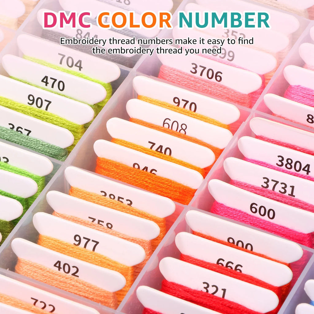 100 Colors Embroidery Floss Kit – DMC Cross Stitch Thread Set