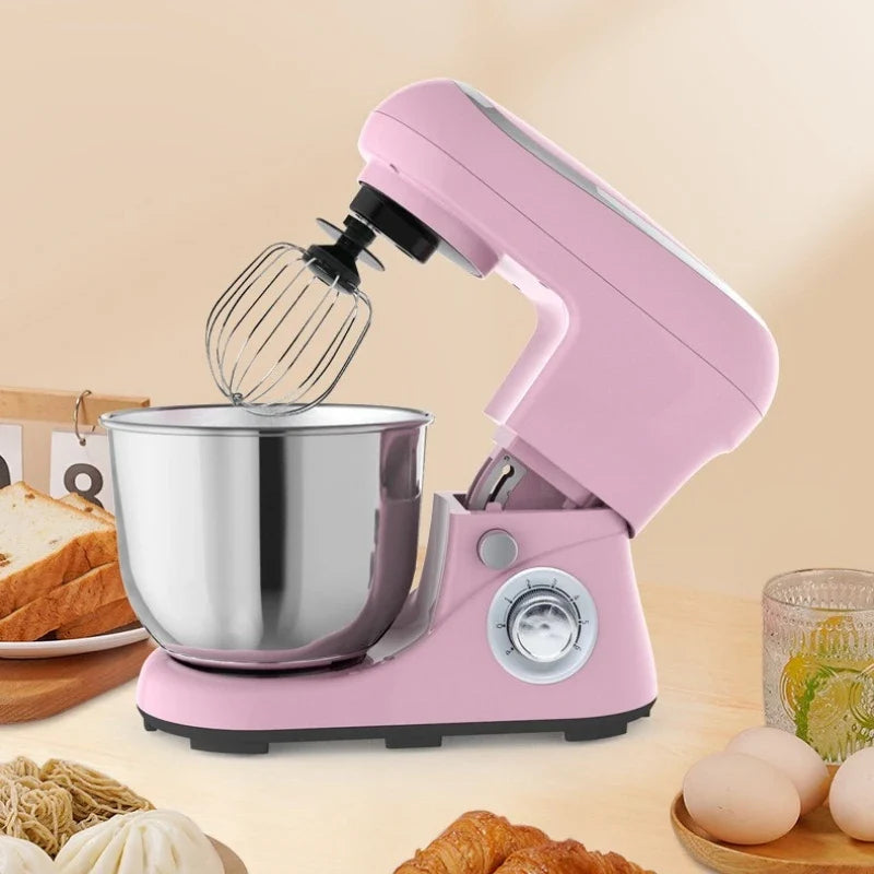 Pink Stand Mixer – Dough Kneading, Egg Beating & Whipping