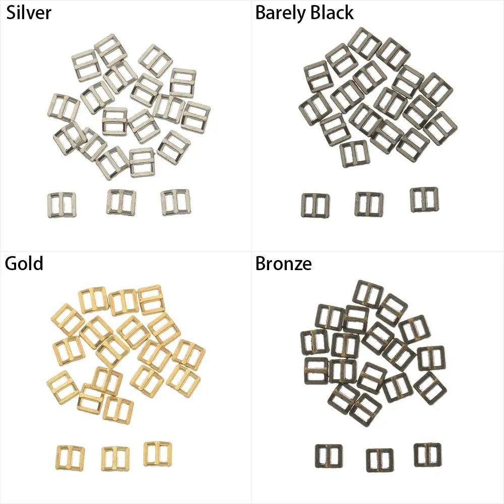 20pcs Mini 3mm Metal Tri-Glide Buckles – DIY Doll Bags & Belts