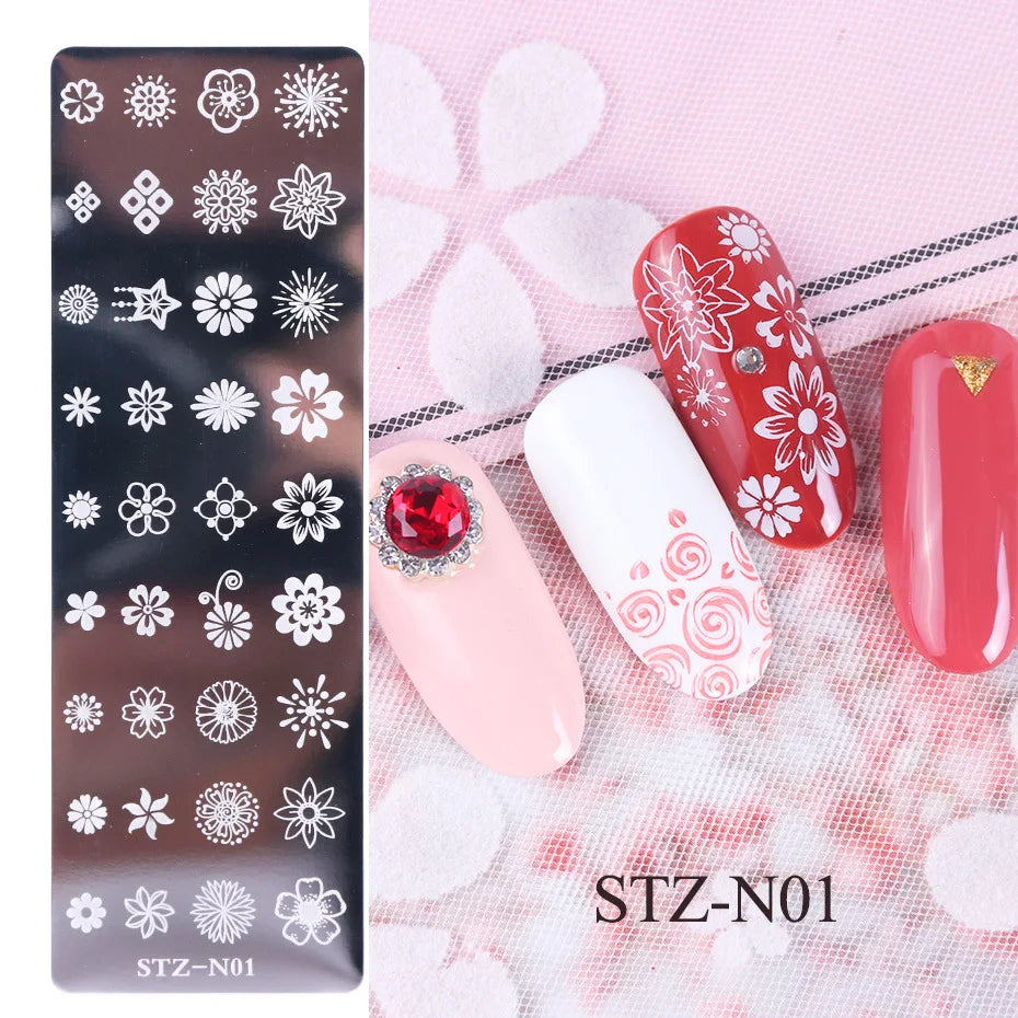 Nail Art Stamping Plates – Floral, Butterfly & Dandelion Designs