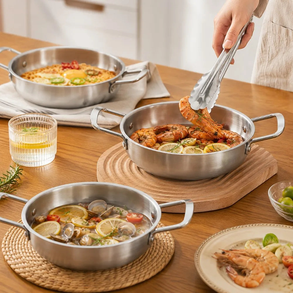 4-Piece Stainless Steel Noodle Soup Pot & Tong Set