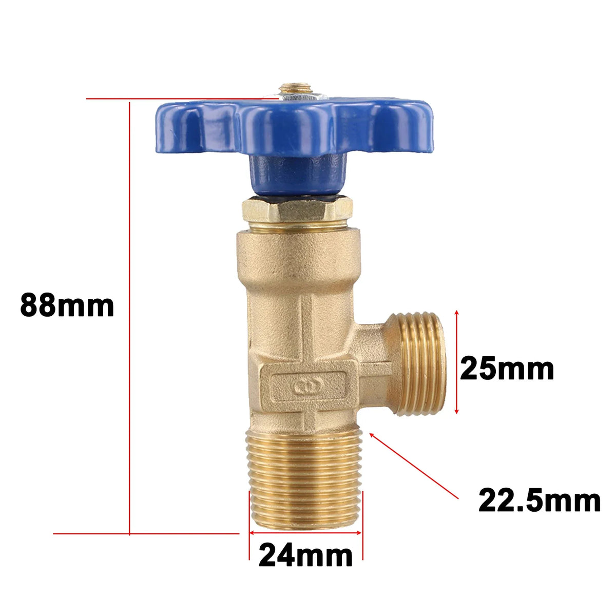 WP-15 Argon Gas Cylinder Valve – Copper Head Regulator