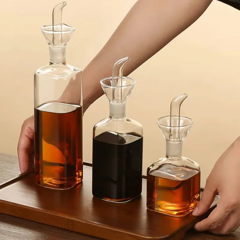 Borosilicate Glass Olive Oil Dispenser – Non-Drip & Leak Proof