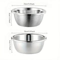 2-Piece Stainless Steel Colander Set – Pasta & Veggie Strainer
