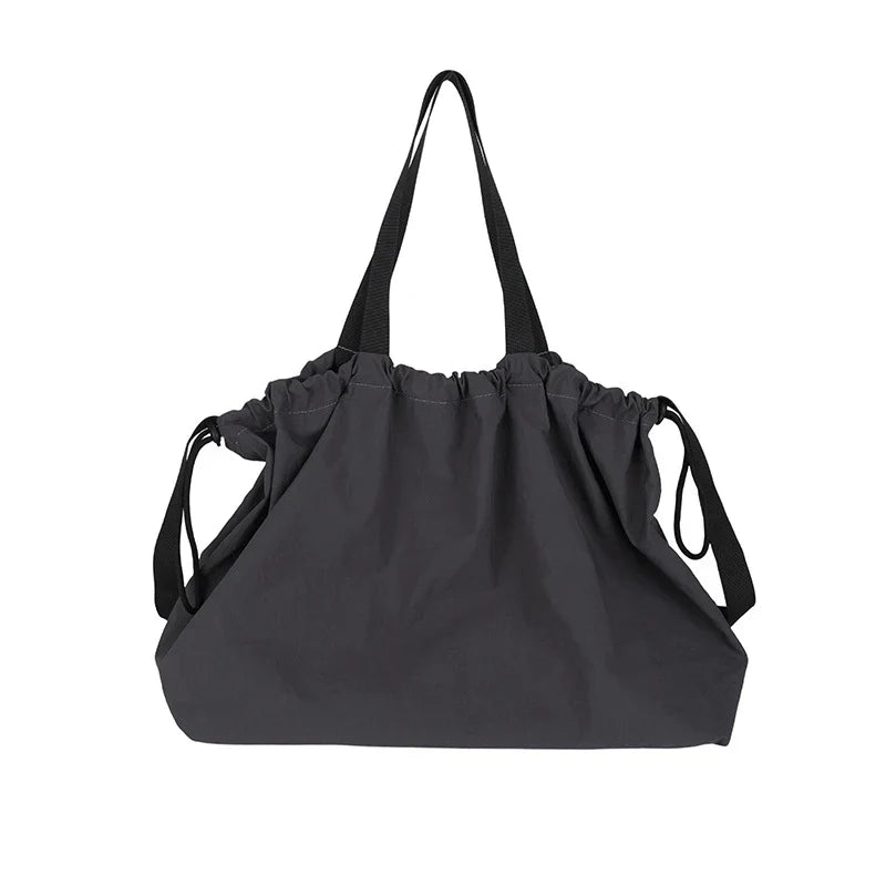 Japanese Style Oxford Tote Crossbody Shoulder Bag | Large