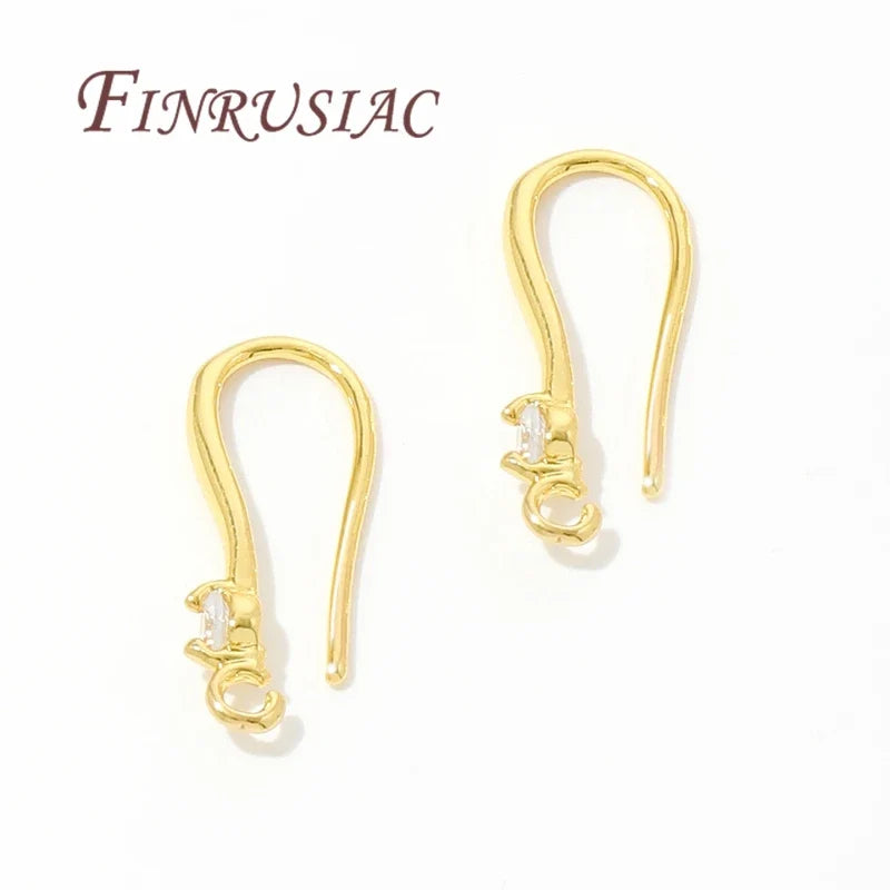 18K Gold Plated Zircon French Earring Hooks – DIY Findings
