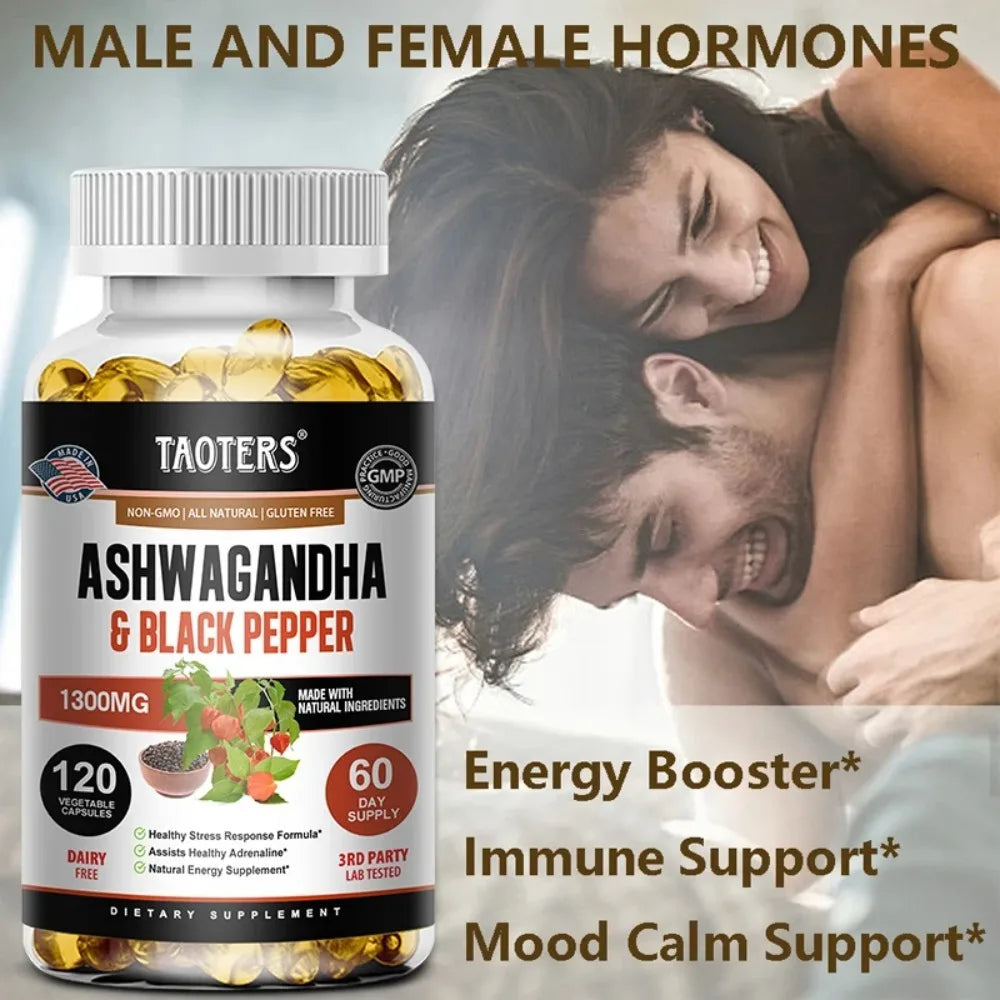 Ashwagandha Black Pepper Softgels – Sleep & Calm Support