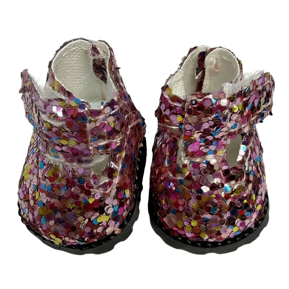 Miniature Sequin Doll Shoes 3.5cm | 1/6 Scale Dress-Up Gift