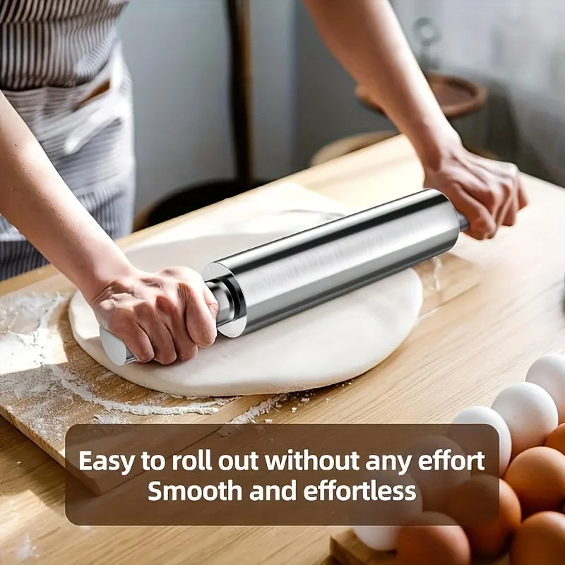 Stainless Steel Rolling Pin – Heavy Duty Dough Roller | Nixie