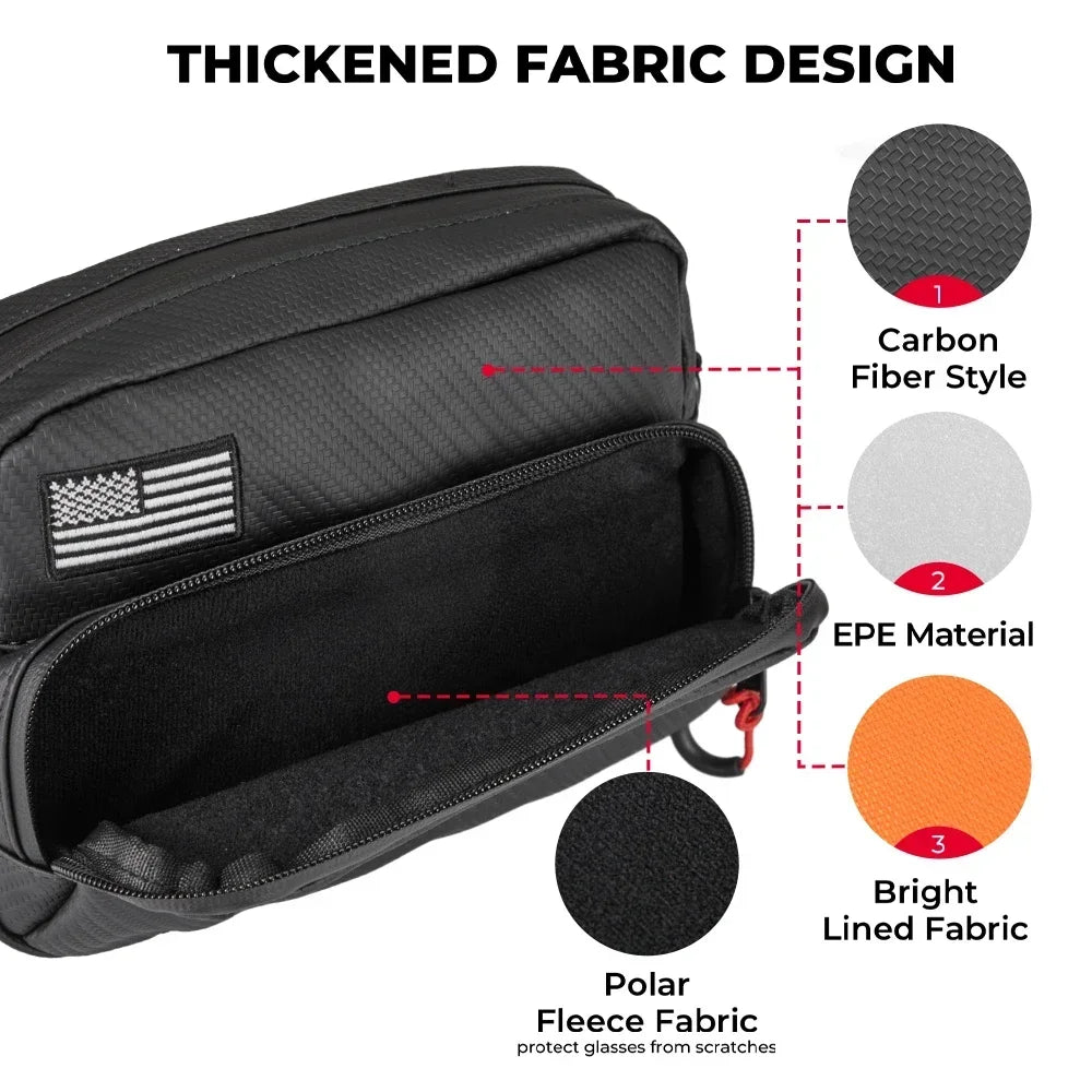 KEMIMOTO Motorcycle Handlebar Bag – Universal Fork & Sissy Bar