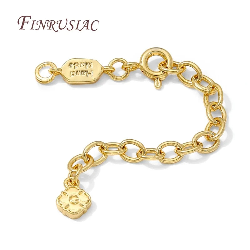 18K Gold Plated Extension Chains with Clasps – DIY Jewelry